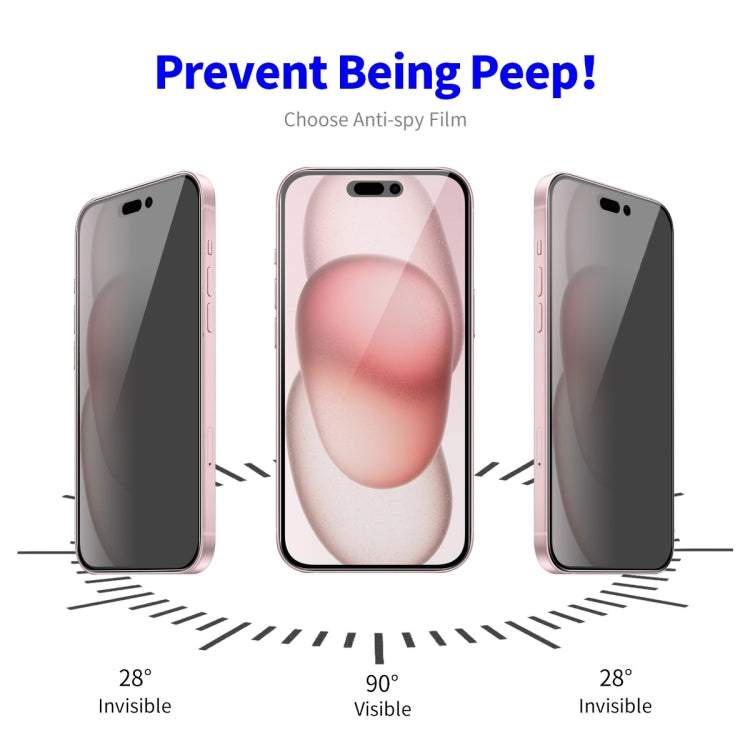 For iPhone 16 Plus 5pcs ENKAY Hat-Prince 28�� Anti-peeping Tempered Glass Protector Full Screen Film - free shipping - PMC TechLife - Order now!