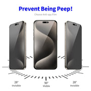 For iPhone 16 Pro Max 5pcs ENKAY Hat-Prince 28�� Anti-peeping Tempered Glass Protector Full Screen Film