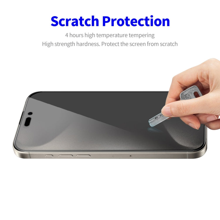 For iPhone 16 Pro 5pcs ENKAY Hat-Prince 28�� Anti-peeping Tempered Glass Protector Full Screen Film - free shipping - PMC TechLife - Order now!