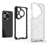 For Huawei Pura 70 Pro Shockproof Honeycomb Phone Case(Blue)