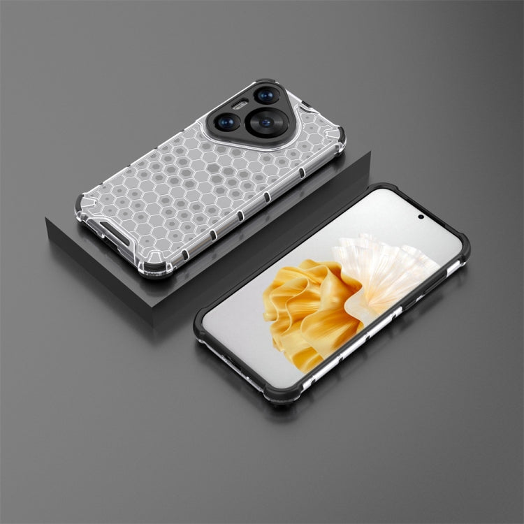 For Huawei Pura 70 Pro+ Shockproof Honeycomb Phone Case(White)