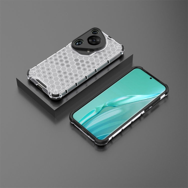 For Huawei Pura 70 Ultra Shockproof Honeycomb Phone Case(White)