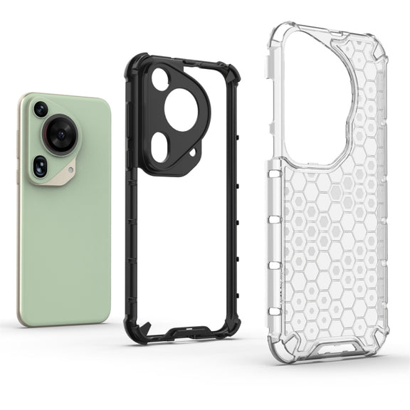 For Huawei Pura 70 Ultra Shockproof Honeycomb Phone Case(White)