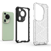 For Huawei Pura 70 Ultra Shockproof Honeycomb Phone Case(Blue)