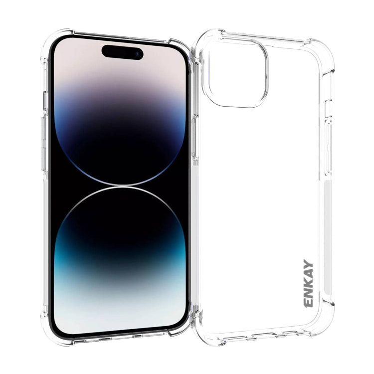 For iPhone 15 ENKAY Hat-Prince Transparent TPU Shockproof Phone Case - iPhone 15 Cases by ENKAY | Online Shopping South Africa | PMC TechLife | Buy Now Pay Later Mobicred