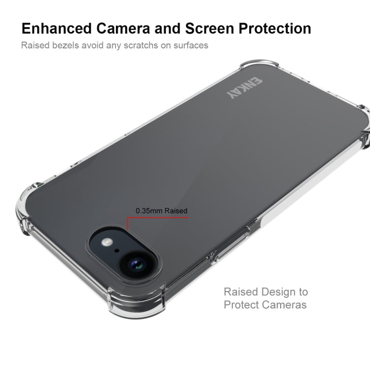For iPhone 16e ENKAY Hat-Prince Transparent TPU Shockproof Phone Case