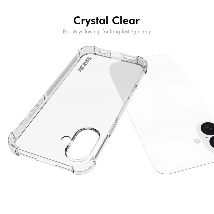 For iPhone 16 ENKAY Hat-Prince Transparent TPU Shockproof Phone Case - iPhone 16 Cases by ENKAY | Online Shopping South Africa | PMC TechLife | Buy Now Pay Later Mobicred