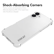 For iPhone 16 Plus ENKAY Hat-Prince Transparent TPU Shockproof Phone Case
