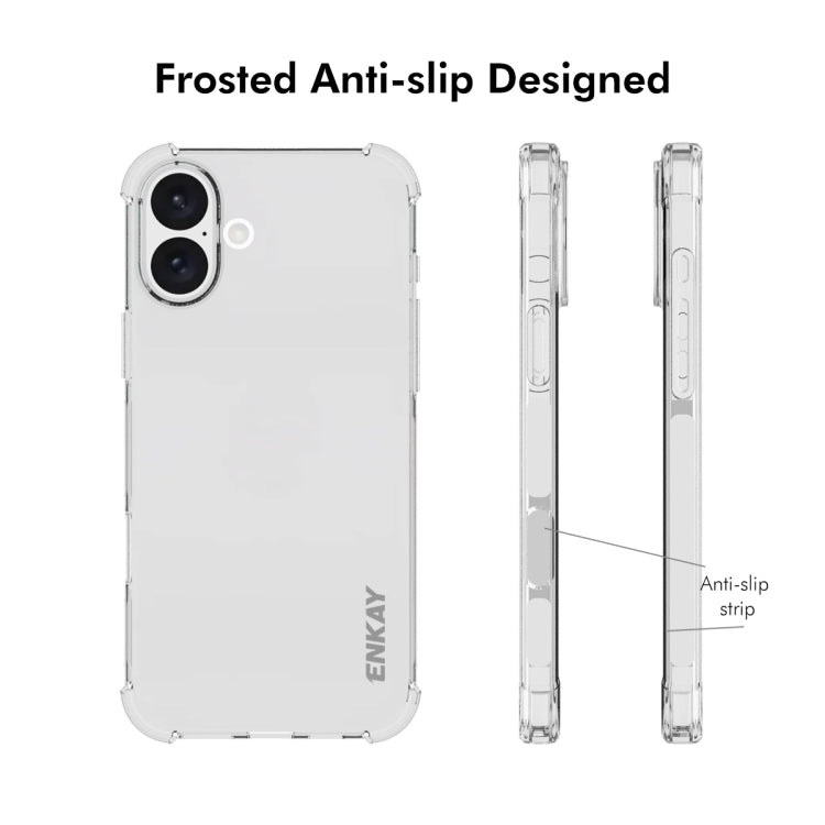 For iPhone 16 Plus ENKAY Hat-Prince Transparent TPU Shockproof Phone Case - iPhone 16 Plus Cases by ENKAY | Online Shopping South Africa | PMC TechLife | Buy Now Pay Later Mobicred
