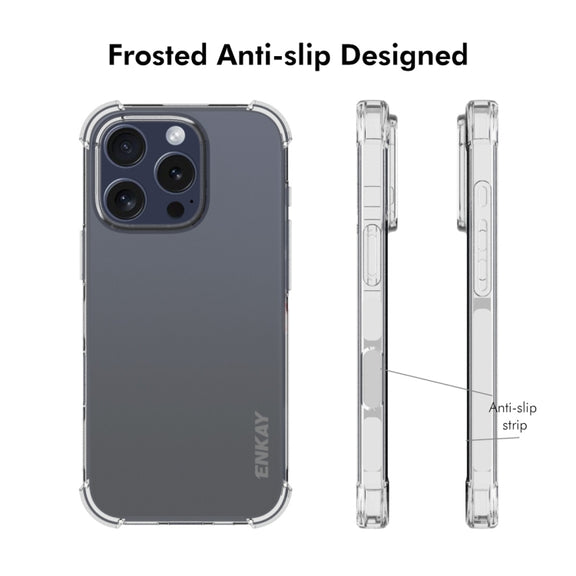For iPhone 16 Pro ENKAY Hat-Prince Transparent TPU Shockproof Phone Case