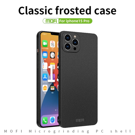 For iPhone 15 Pro MOFI Fandun Series Frosted PC Ultra-thin All-inclusive Phone Case(Green)