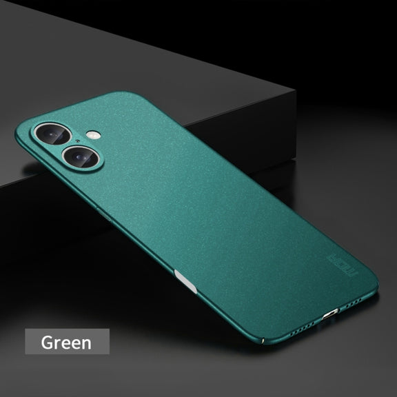 For iPhone 16 Plus MOFI Fandun Series Frosted PC Ultra-thin All-inclusive Phone Case(Green)