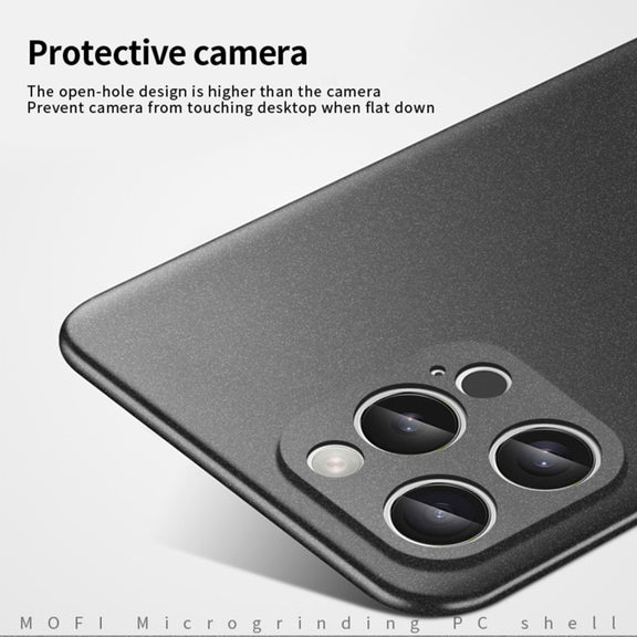 For iPhone 16 Pro MOFI Fandun Series Frosted PC Ultra-thin All-inclusive Phone Case(Black)