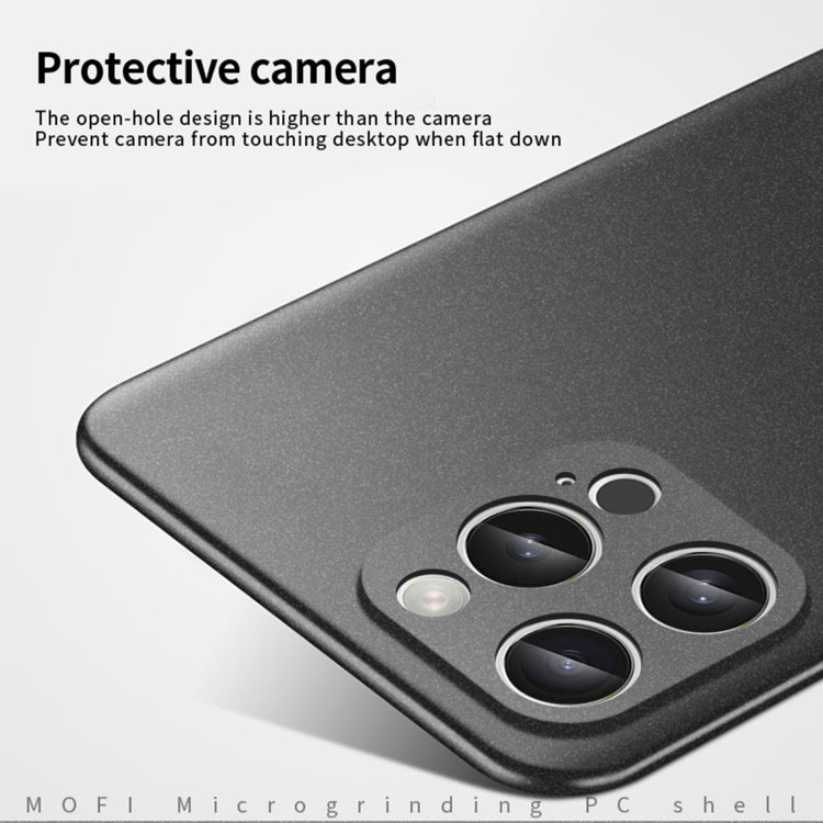 For iPhone 16 Pro MOFI Fandun Series Frosted PC Ultra-thin All-inclusive Phone Case(Black)