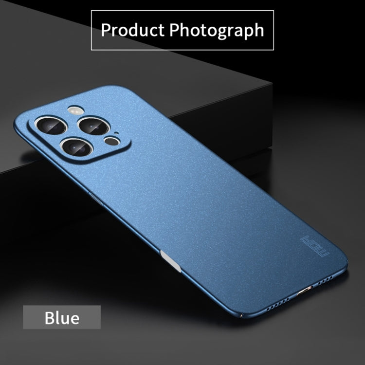 For iPhone 16 Pro MOFI Fandun Series Frosted PC Ultra-thin All-inclusive Phone Case(Blue)