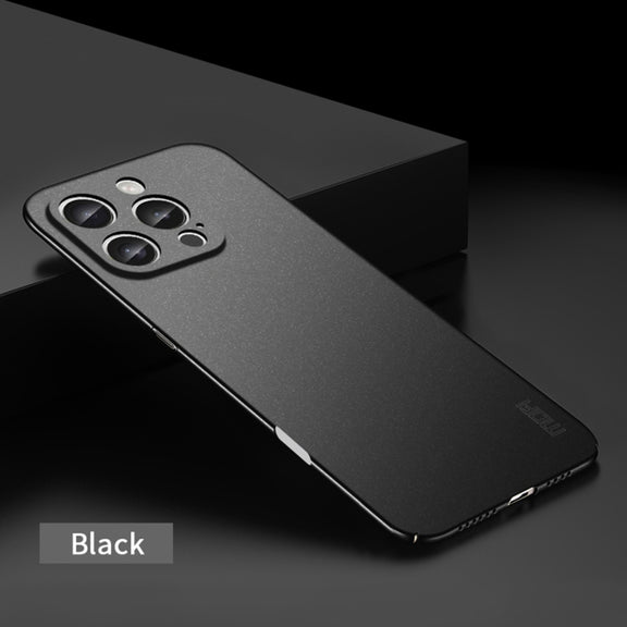 For iPhone 16 Pro Max MOFI Fandun Series Frosted PC Ultra-thin All-inclusive Phone Case(Black)