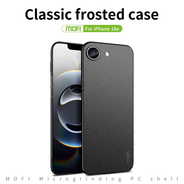 For iPhone 16e MOFI Fandun Series Frosted PC Ultra-thin All-inclusive Phone Case(Blue)