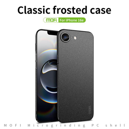 For iPhone 16e MOFI Fandun Series Frosted PC Ultra-thin All-inclusive Phone Case(Gray) - free shipping - PMC Jewellery - Order now!