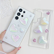 For Samsung Galaxy S25 Ultra 5G Love Epoxy TPU Protective Case(Transparent)