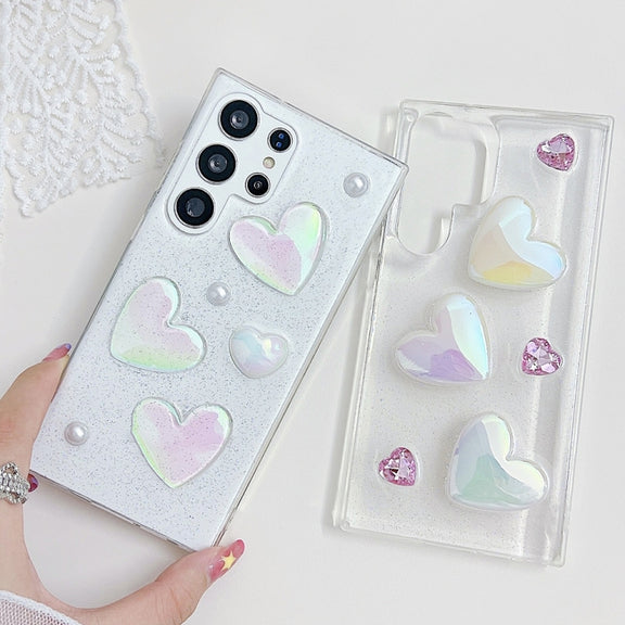 For Samsung Galaxy S23 5G Love Epoxy TPU Protective Case(Pink)