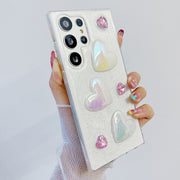 For Samsung Galaxy S23 5G Love Epoxy TPU Protective Case(Pink)
