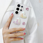 For Samsung Galaxy S25 Ultra 5G Love Epoxy TPU Protective Case(Transparent)