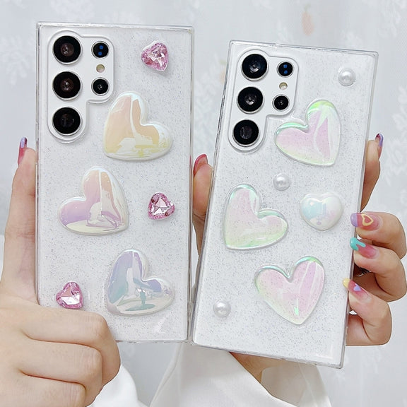 For Samsung Galaxy S23 5G Love Epoxy TPU Protective Case(Pink)