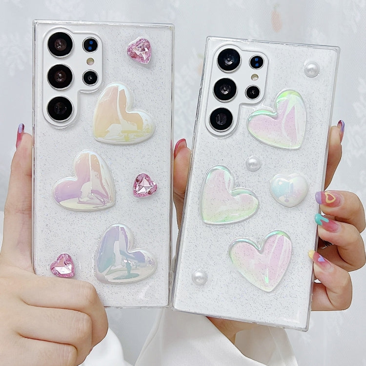 For Samsung Galaxy S23 5G Love Epoxy TPU Protective Case(Pink)