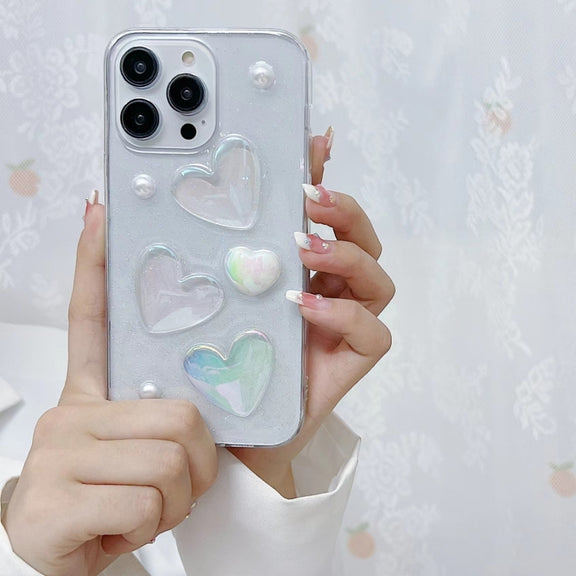 For iPhone 11 Pro Max Love Epoxy TPU Phone Case(Transparent)