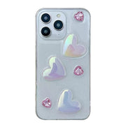 For iPhone 14 Pro Max Love Epoxy TPU Phone Case(Pink)