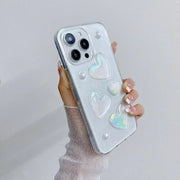 For iPhone 16 Love Epoxy TPU Phone Case(Pink)