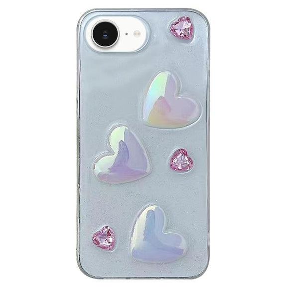 For iPhone 16e Love Epoxy TPU Phone Case(Pink)