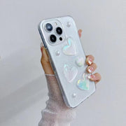 For iPhone 16e Love Epoxy TPU Phone Case(Pink)