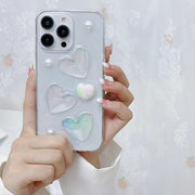 For iPhone 16e Love Epoxy TPU Phone Case(Pink)