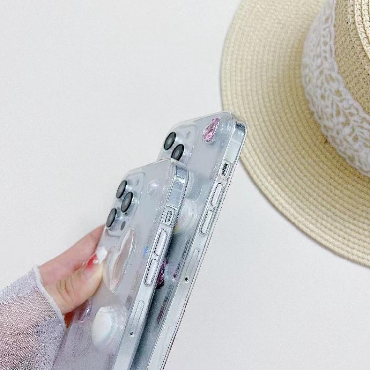 For iPhone 16e Love Epoxy TPU Phone Case(Transparent) - iPhone 16e Cases by PMC TechLife | Online Shopping South Africa | PMC TechLife | Buy Now Pay Later Mobicred