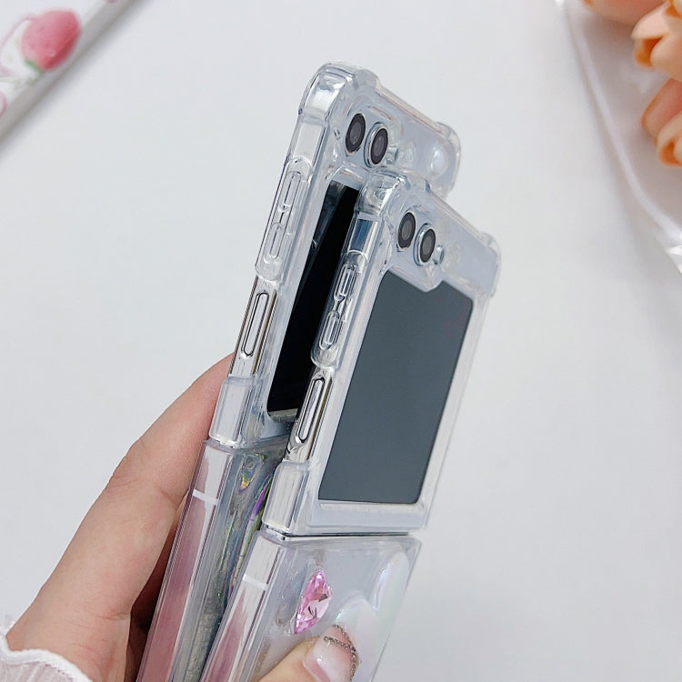For Samsung Galaxy Z Flip3 Love Epoxy TPU Phone Case(Transparent)