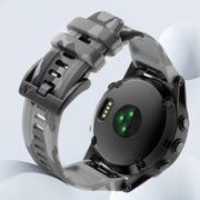 For Garmin Fenix 7 22mm Camouflage Silicone Watch Band(Camouflage Black)