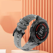 For Garmin Fenix 7 22mm Camouflage Silicone Watch Band(Camouflage Black)