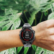 For Garmin Fenix 7 22mm Camouflage Silicone Watch Band(Camouflage Black)