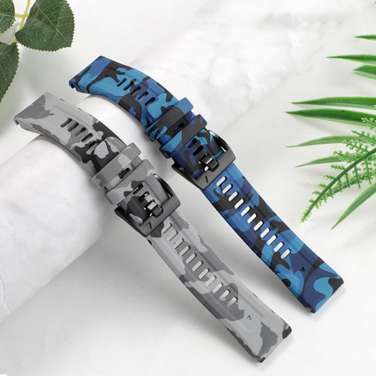 For Garmin Forerunner 965 22mm Camouflage Silicone Watch Band(Camouflage Red) - Watch Bands by PMC TechLife | Online Shopping South Africa | PMC TechLife