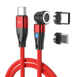 ENKAY PD60W Type-C to Type-C / 8 Pin Magnetic 540 Degrees Rotating Fast Charging Cable, Length:2m(Red) - Charging Cable & Head by ENKAY | Online Shopping South Africa | PMC TechLife | Buy Now Pay Later Mobicred
