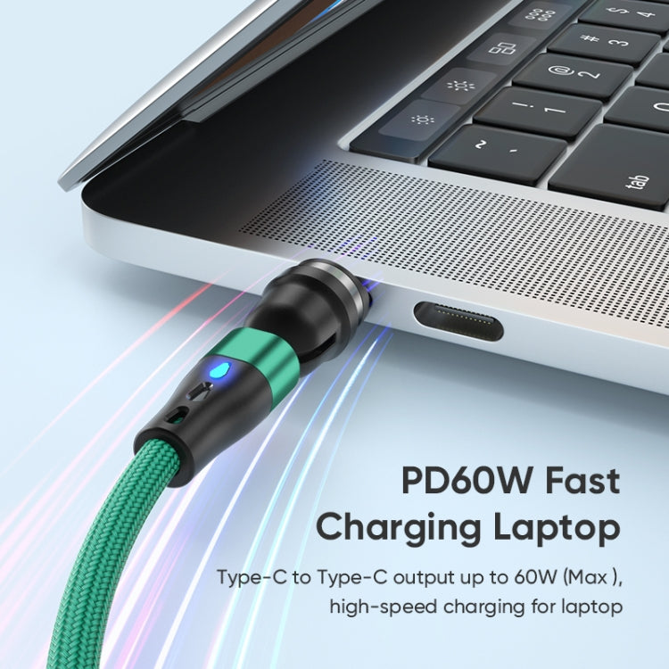 ENKAY PD60W Type-C to Type-C / 8 Pin Magnetic 540 Degrees Rotating Fast Charging Cable, Length:1m(Black) - free shipping - PMC Jewellery - Order now!