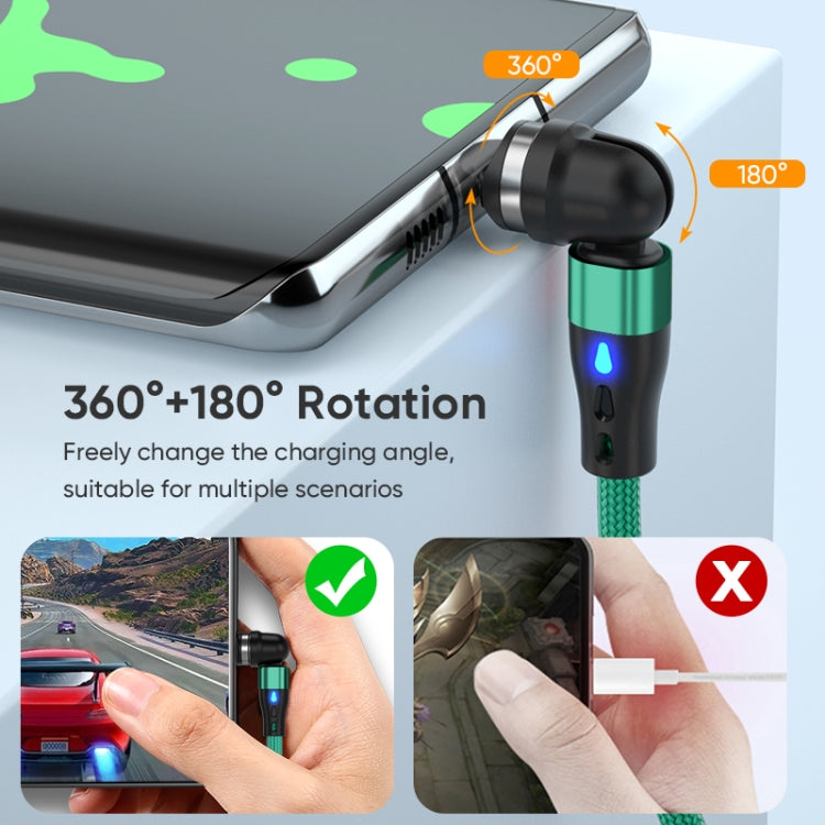 ENKAY PD60W Type-C to Type-C / 8 Pin / Micro USB Magnetic 540 Degrees Rotating Fast Charging Cable, Length:1m(Black) - free shipping - PMC Jewellery - Order now!