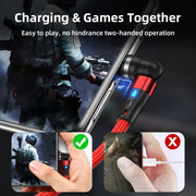 ENKAY 3 in 1 3A USB to Type-C / 8 Pin / Micro USB Magnetic 540 Degrees Rotating Fast Charging Cable, Length:1m(Red)