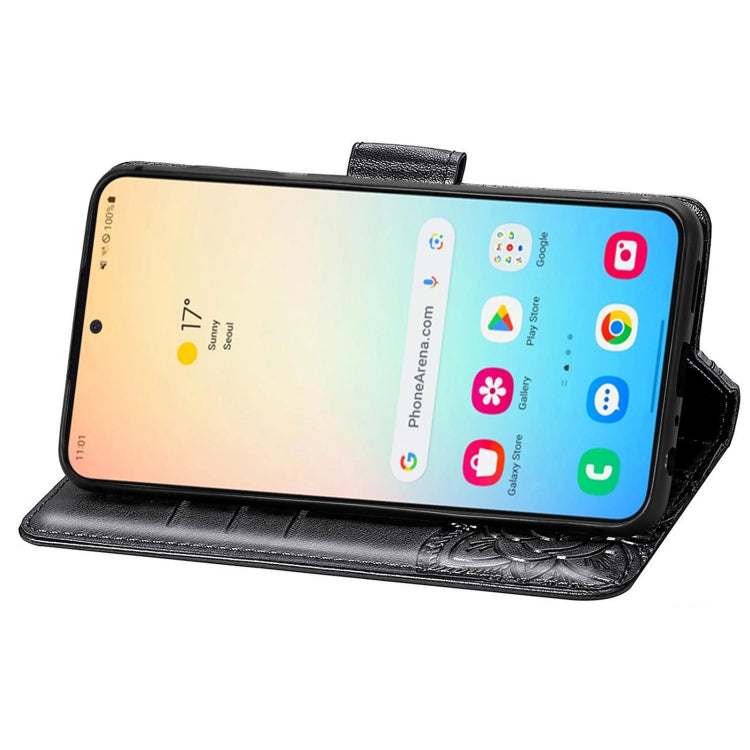 For Samsung Galaxy S24+ 5G Butterfly Love Flower Embossed Leather Phone Case(Black) - Galaxy S24+ 5G Cases by PMC TechLife | Online Shopping South Africa | PMC TechLife | Buy Now Pay Later Mobicred