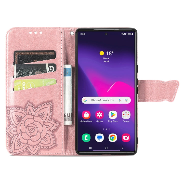 For Samsung Galaxy S24 Ultra 5G Butterfly Love Flower Embossed Leather Phone Case(Rose Gold) - Galaxy S24 Ultra 5G Cases by PMC TechLife | Online Shopping South Africa | PMC TechLife