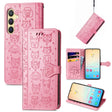 For Samsung Galaxy S25+ 5G Cat and Dog Embossed Leather Phone Case(Pink) - Galaxy S25+ 5G Cases by PMC Jewellery | Online Shopping South Africa | PMC Jewellery | Buy Now Pay Later Mobicred