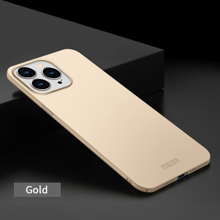 For iPhone 15 Plus MOFI Frosted PC Ultra-thin Hard Phone Case(Gold) - iPhone 15 Plus Cases by MOFI | Online Shopping South Africa | PMC TechLife | Buy Now Pay Later Mobicred
