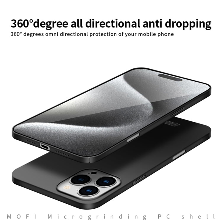 For iPhone 16 Pro Max MOFI Frosted PC Ultra-thin Hard Phone Case(Black)
