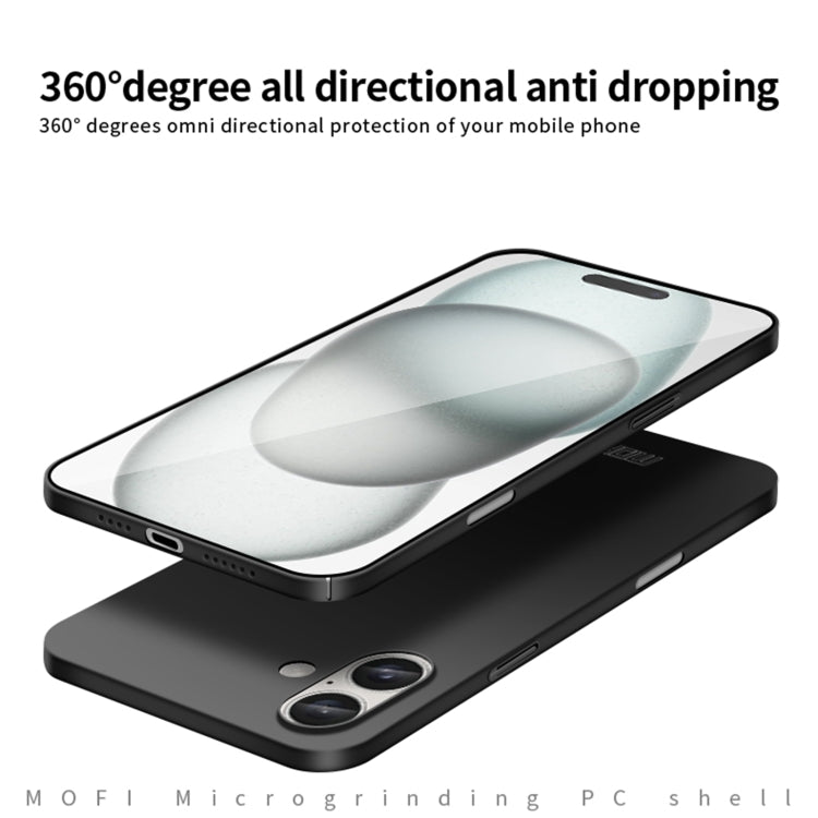 For iPhone 16 Plus MOFI Frosted PC Ultra-thin Hard Phone Case(Red)